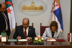 12 October 2019 The signing of the Memorandum of Cooperation between the parliaments of Serbia and Algeria